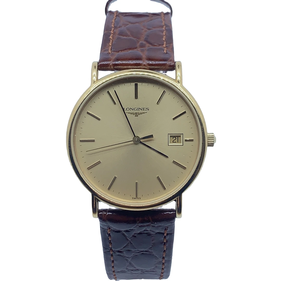 95新 Longines/浪琴 07952/女士石英腕表/33盘/表带扣后配