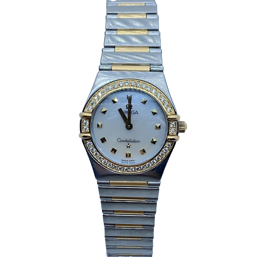 95新 Omega/欧米茄 07969/B星座女士石英腕表/25盘/贝母盘/后钻