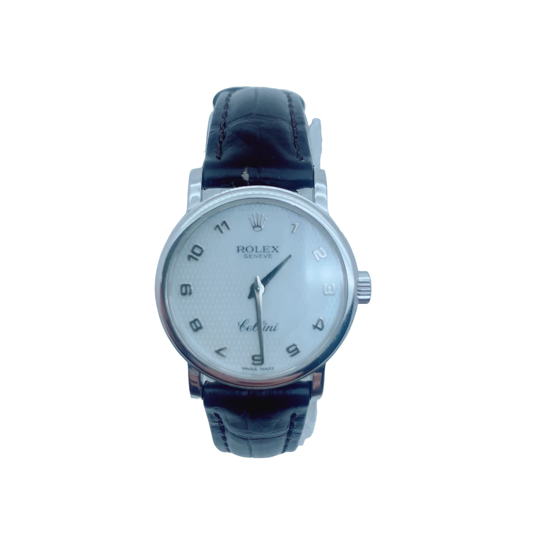 95新 Rolex/劳力士 66881/切利尼系列/女士石英表/25盘/原装18K扣