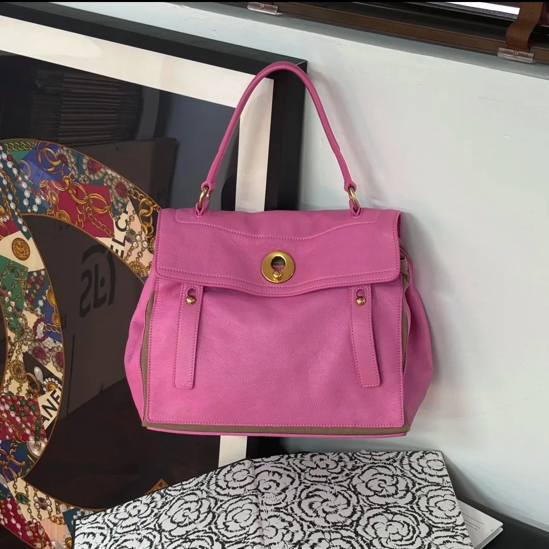 95新  YSL 圣罗兰粉色 muse 手提包单肩包