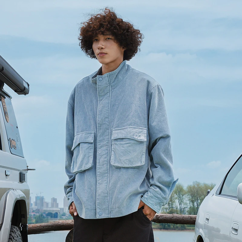 MindError ME Pocket Jacket 刺绣简约百搭情侣灯芯绒夹克外套秋