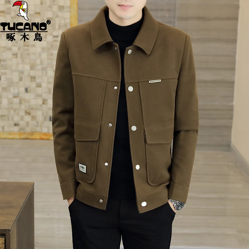 TUCANO/啄木鳥2023新款男士外套春秋男装时尚百搭修身厚款夹克男