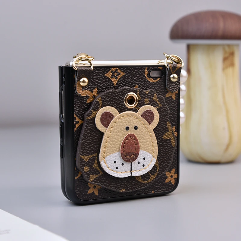 荣耀MagicVFlip手机壳可爱老花狮子magicvflip小折叠屏保护套斜挂