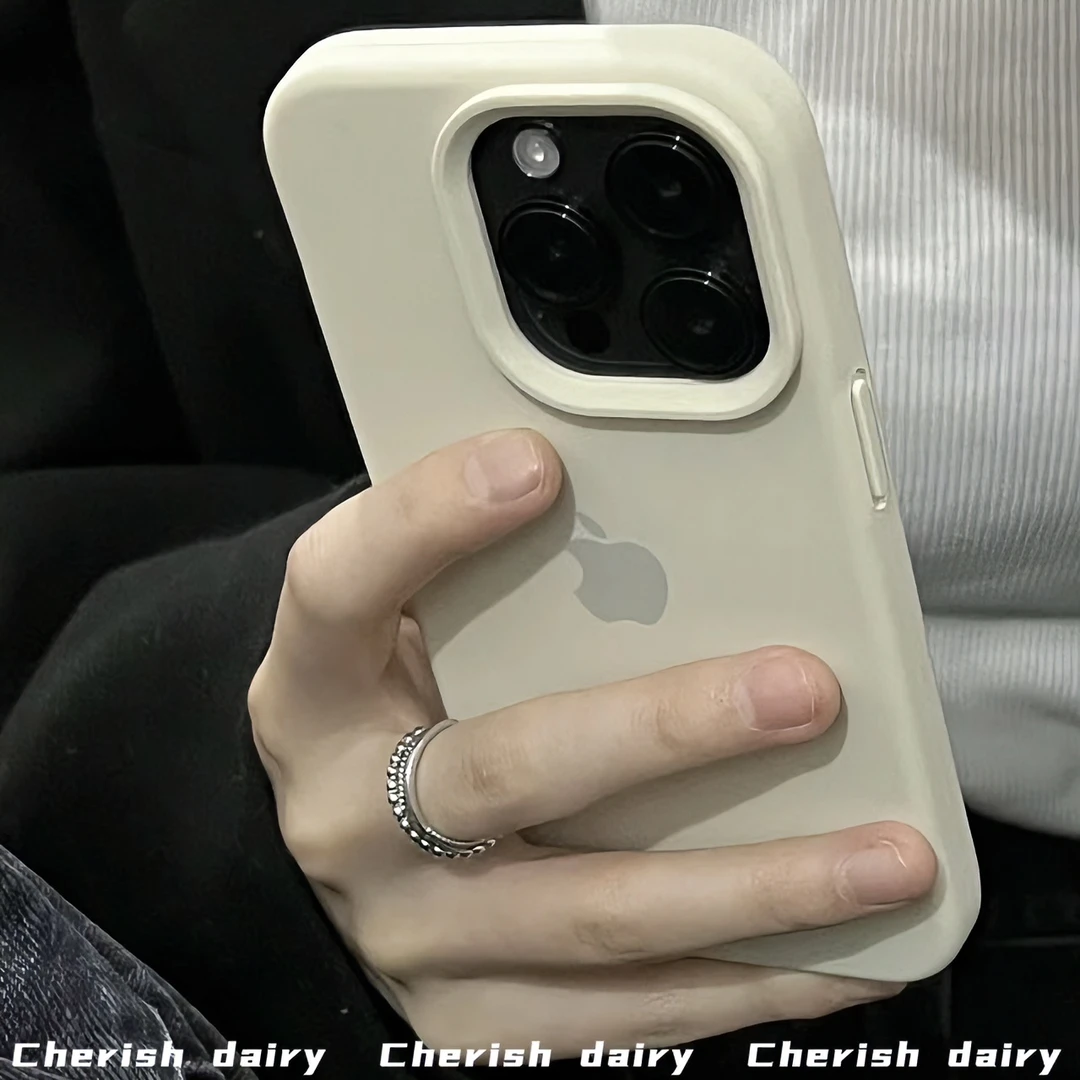 古董白苹果15promax手机壳适用iPhone14promax液态硅胶13/12/11套