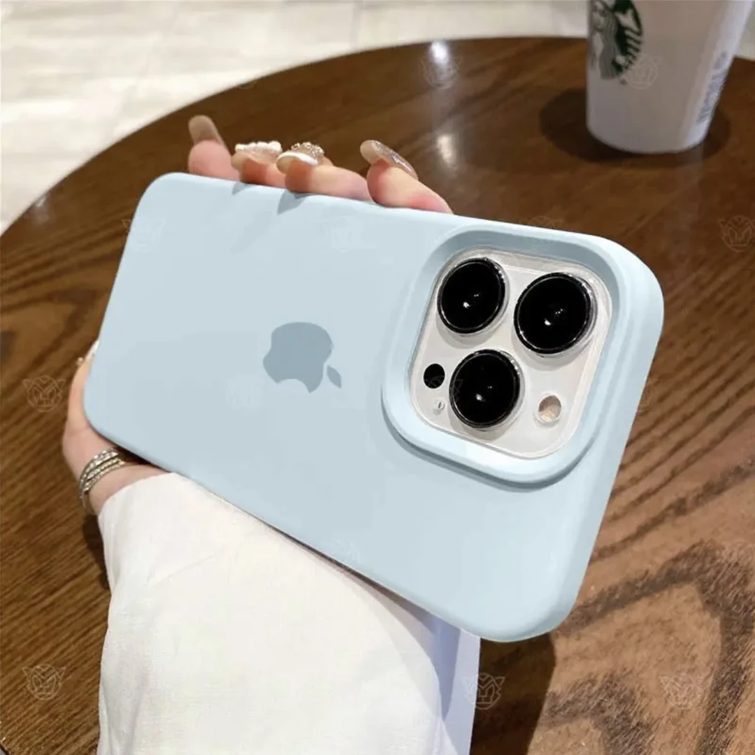 婴儿蓝iPhone15promax手机壳适用苹果14液态硅胶13pro/12/11全包