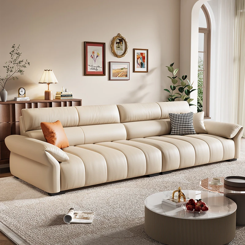 冲锋1690皮沙发小户型家用轻奢现代极简客厅真皮沙发意式皮沙发