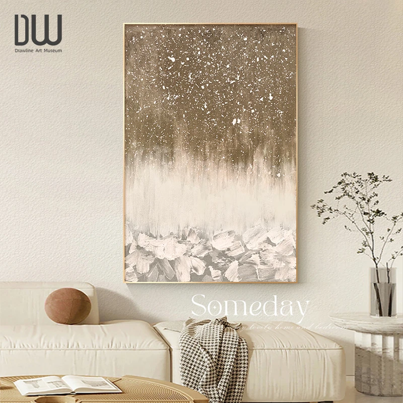 北欧客厅装饰画现代星空沙发背景墙落地简约壁画肌理感挂画