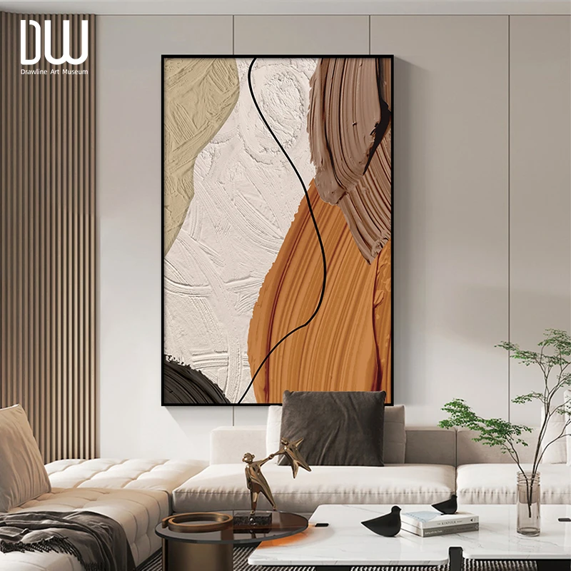 抽象极简客厅装饰画高级感玄关过道壁画大尺寸沙发背景挂画落地