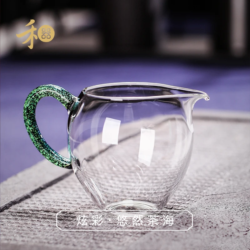 禾器炫彩·悠然茶海高硼硅耐热小号玻璃公道杯建议容量：禾器茶具