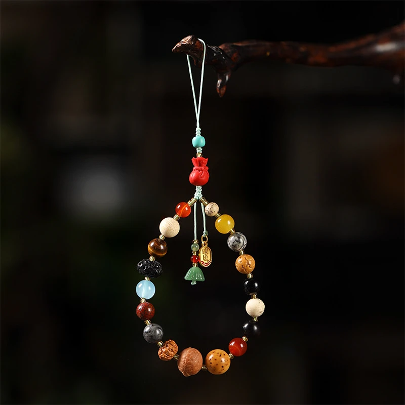 十八手机链多宝手机挂绳手腕手机挂件男女中国风挂饰生日七夕礼物