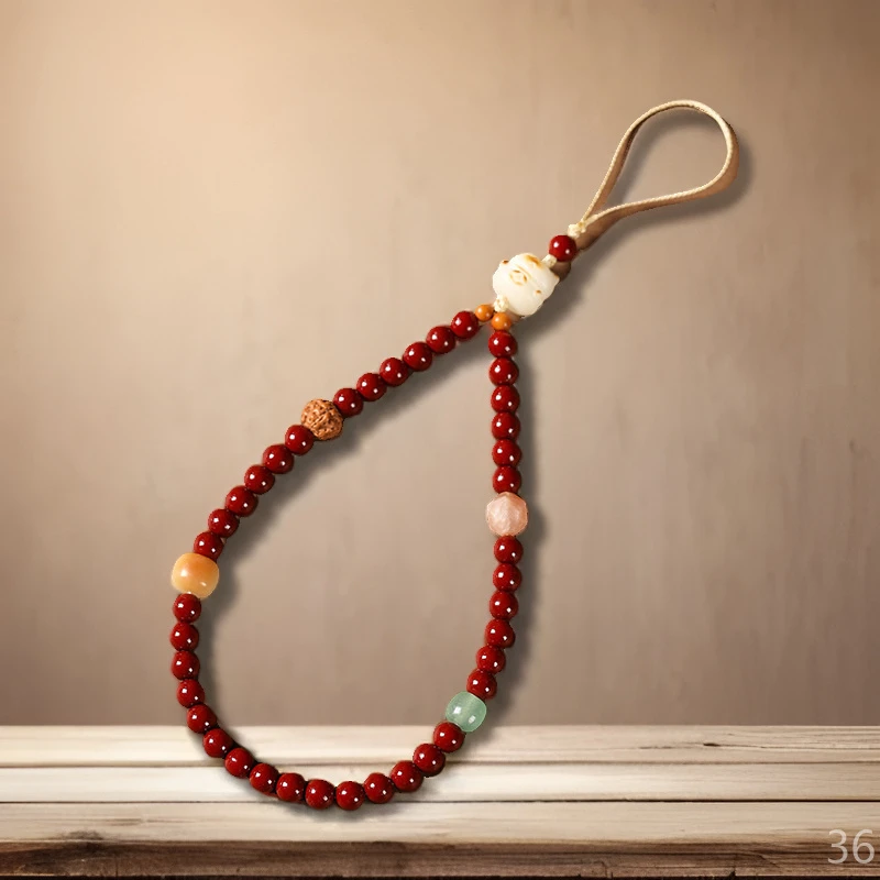 本命年紫金砂手机链菩提猫咪手机挂绳随身挂件女生日礼物