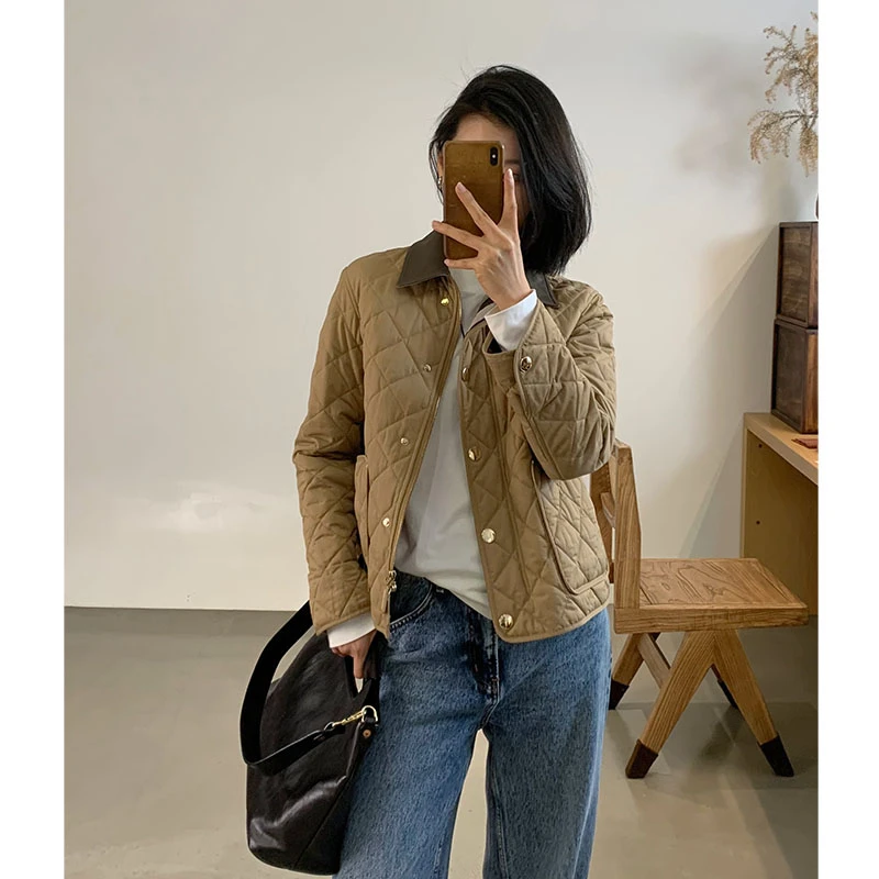 吕小布 | 巴*宝家定制款 绗缝菱格美拉德复古短款外套女0032