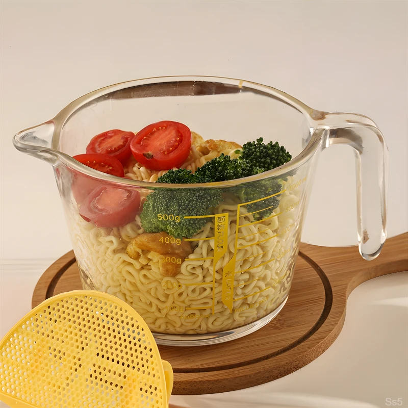 烘焙食品级厨房计量杯玻璃量杯水杯过滤网克重打蛋液微波炉毫升带