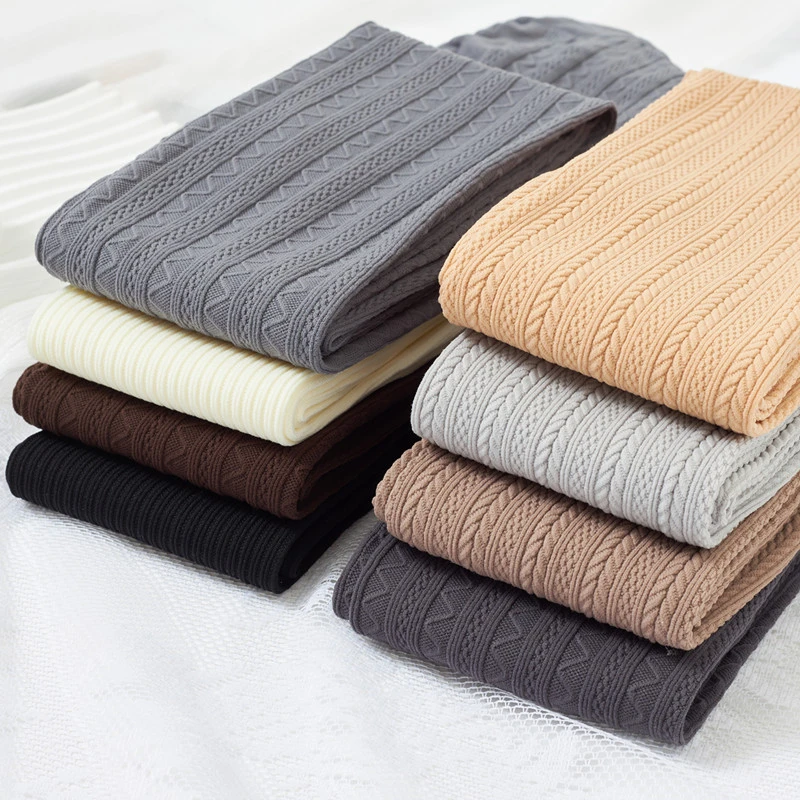 日系打底裤袜女春秋薄款外穿显瘦灰色连裤袜咖啡色连脚打底袜高弹