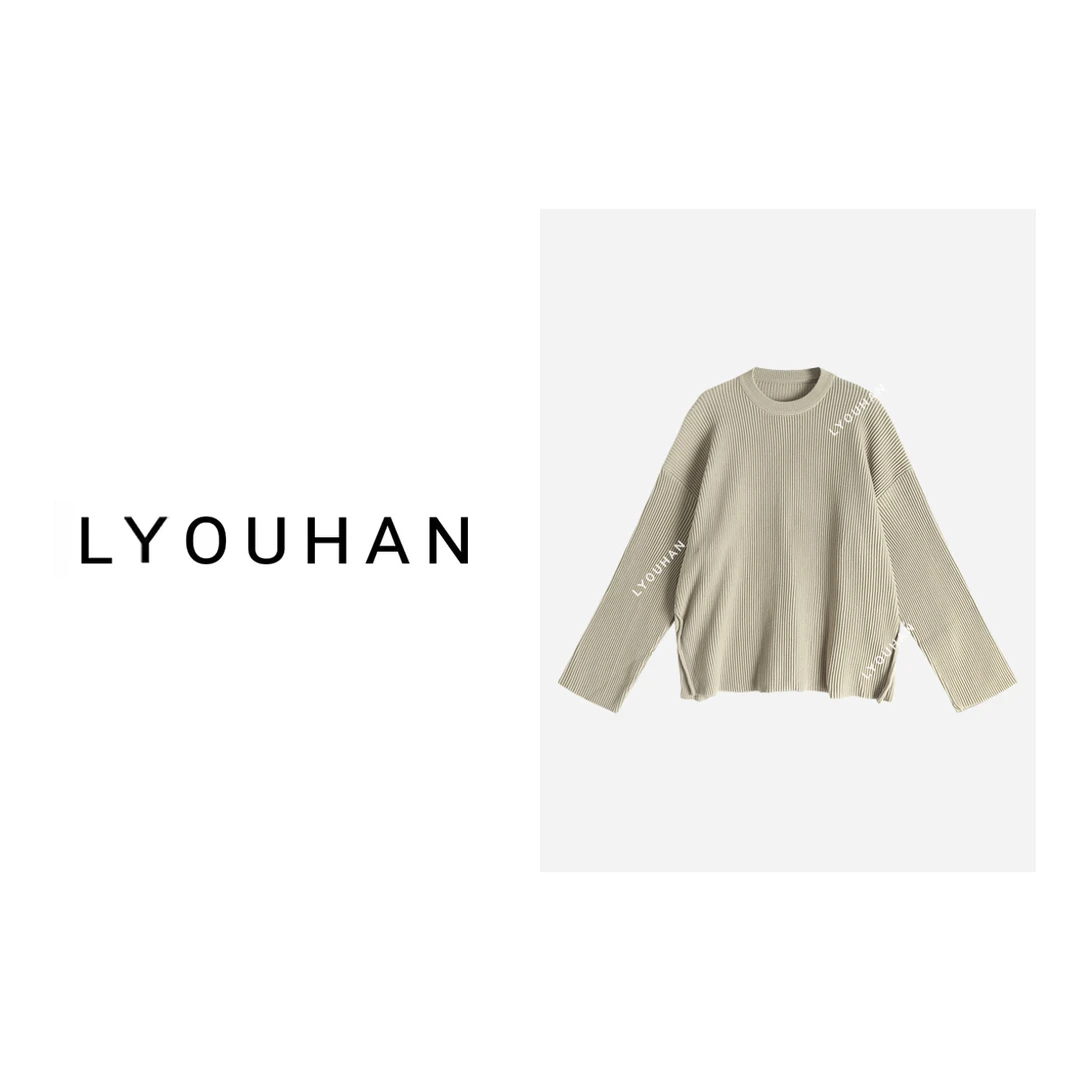 LY/月月不吃鱼 极简大版开叉毛衣 / 早秋小众显瘦针织 2209Y1942