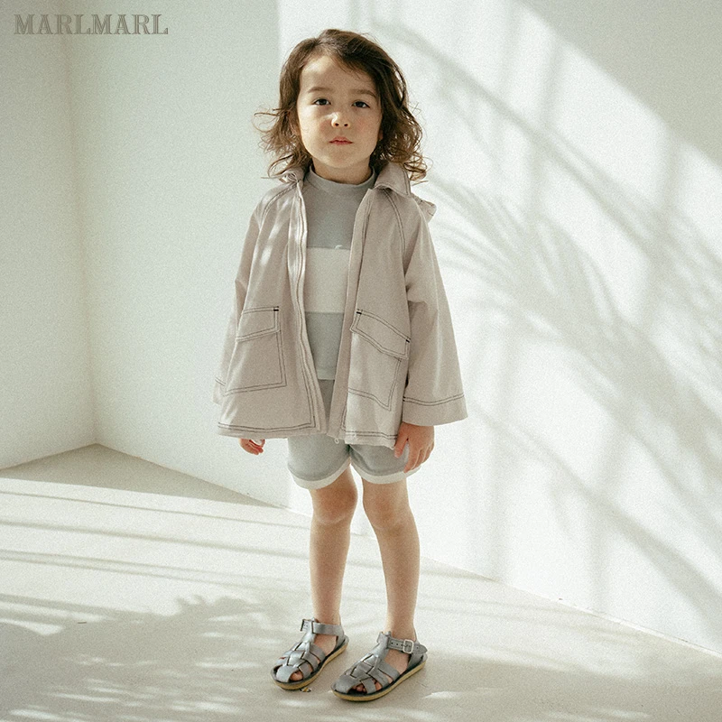 MARLMARL儿童宝宝防水风衣春夏薄款男女童英伦风外套swing02