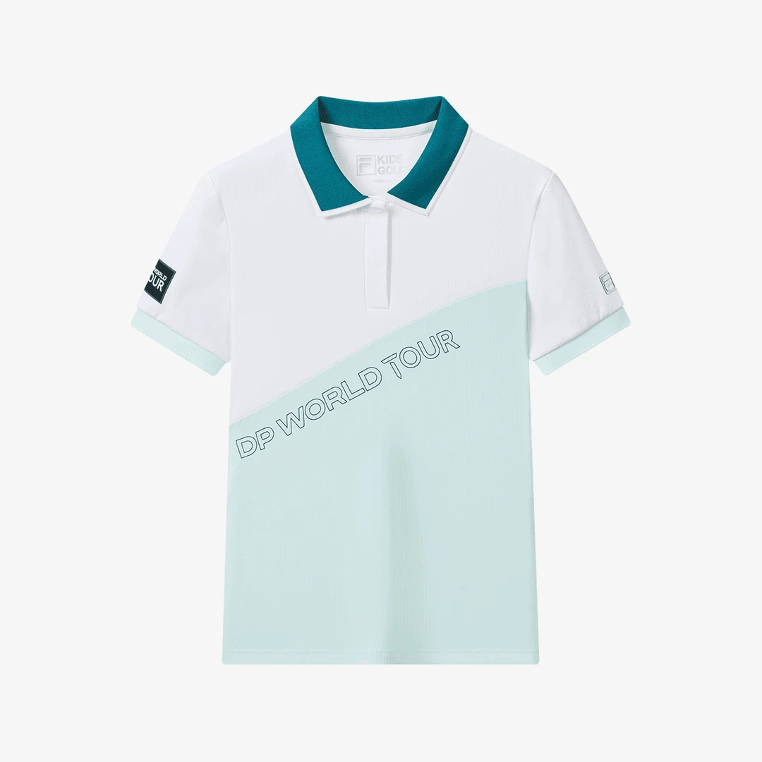 FILA斐乐儿童夏季款女中大童高尔夫短袖针织T恤POLO衫K12G423136F