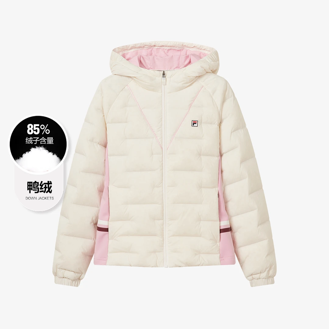 FILA/斐乐儿童23冬季新款女童网球轻薄修身保暖羽绒服K12G343933F