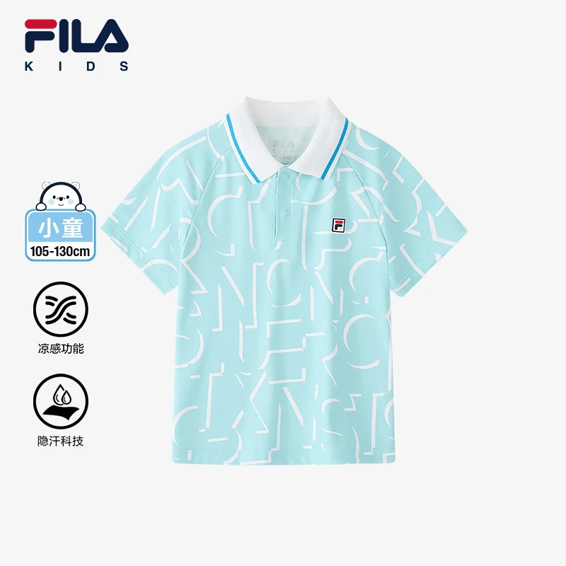 FILA斐乐儿童夏季男女小童时尚运动凉感舒适短袖POLO衫K11B433103