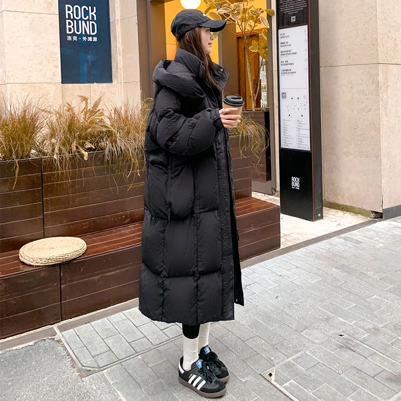 2-300斤胖mm大码冬季新款棉衣棉服女高级感中长款过膝加厚外套潮