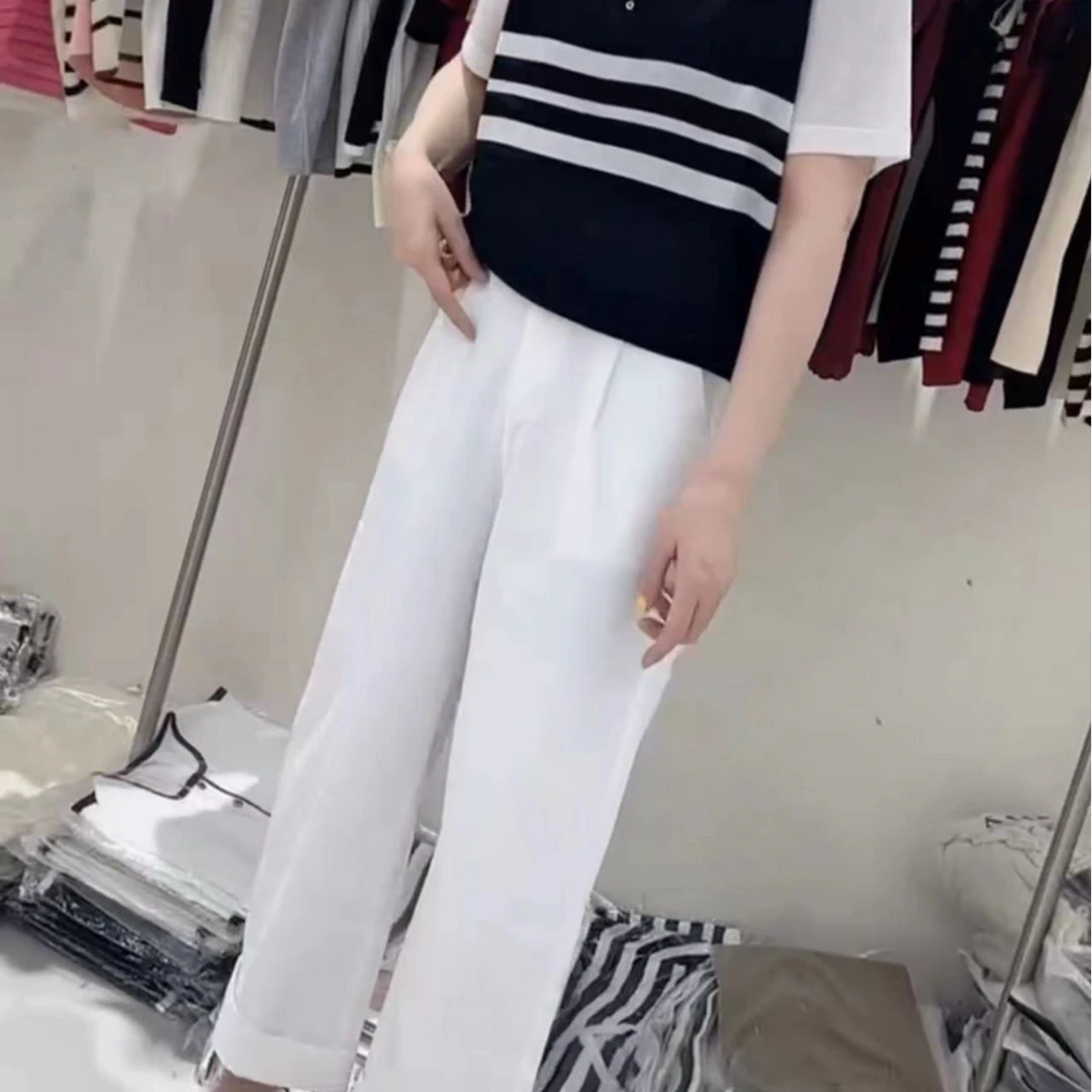 时尚气质百搭显瘦洋气宽松山北宽腿裤