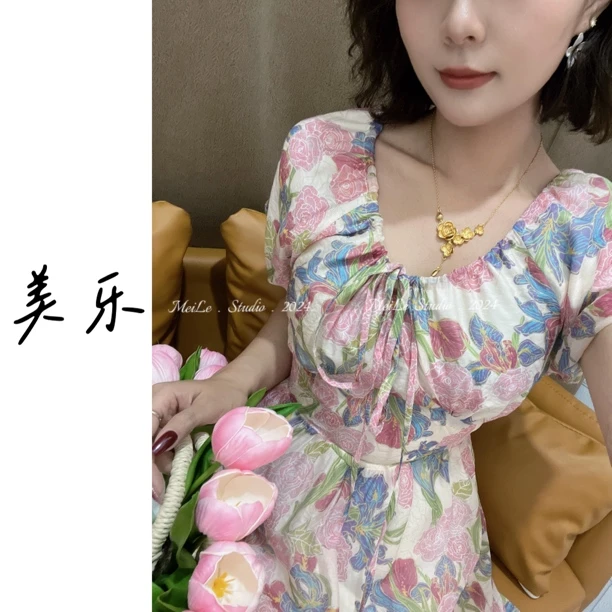 MeiLe·碎花女装连衣裙显瘦法式