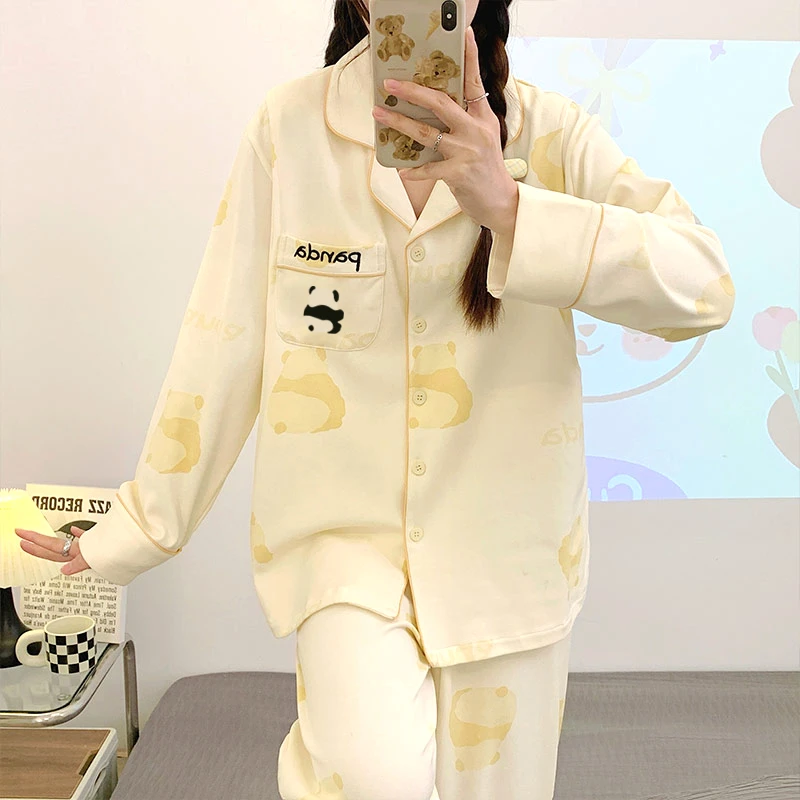 【春秋带胸垫防凸点】月子服产后产妇亲肤喂奶孕妇哺乳睡衣吸汗透气