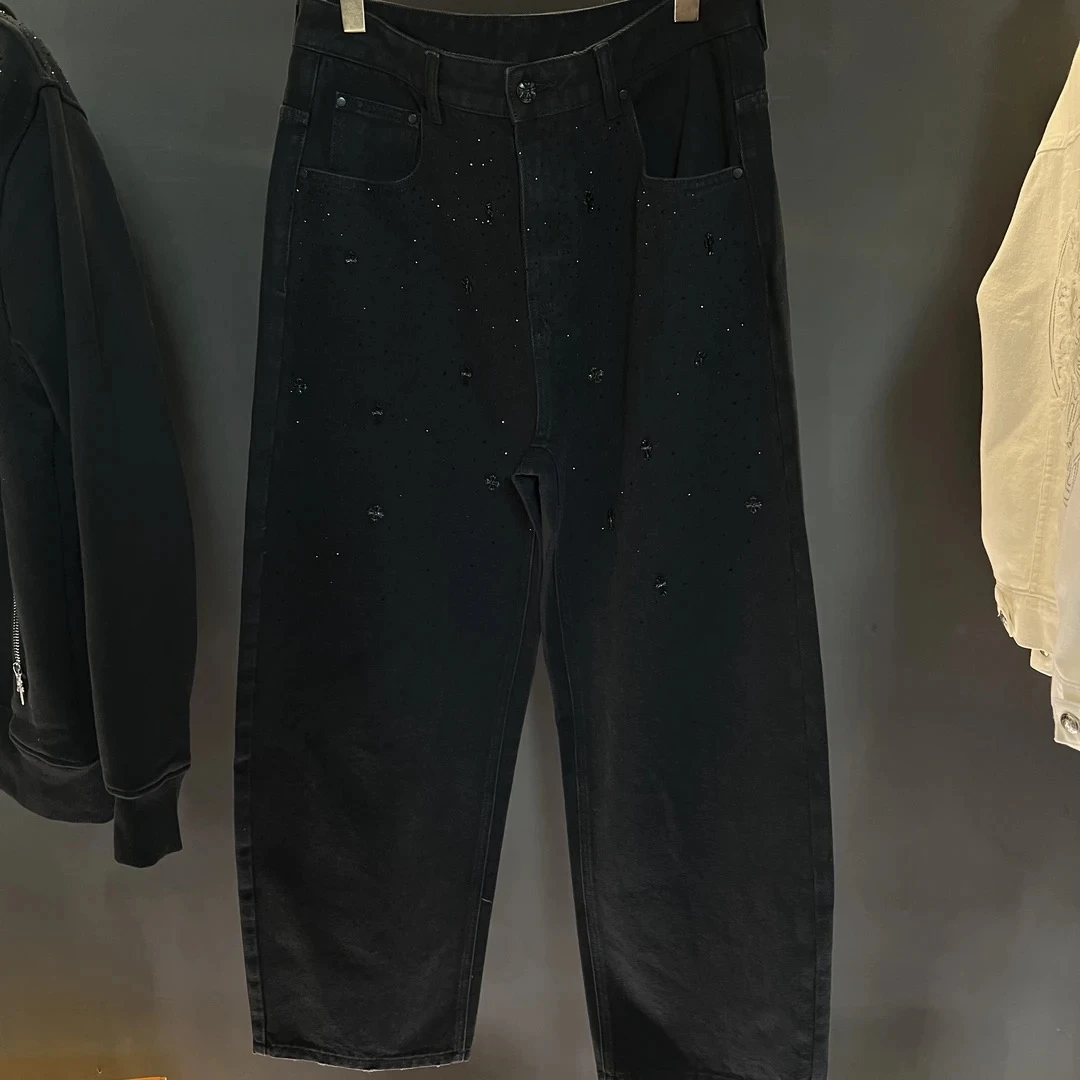 【6759】满天星牛仔裤2024潮流新款休闲牛仔裤（男女同款）