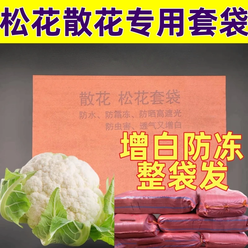 花菜套袋专用袋松花散花增白袋实花防霜冻套袋菜花网袋花椰菜袋子