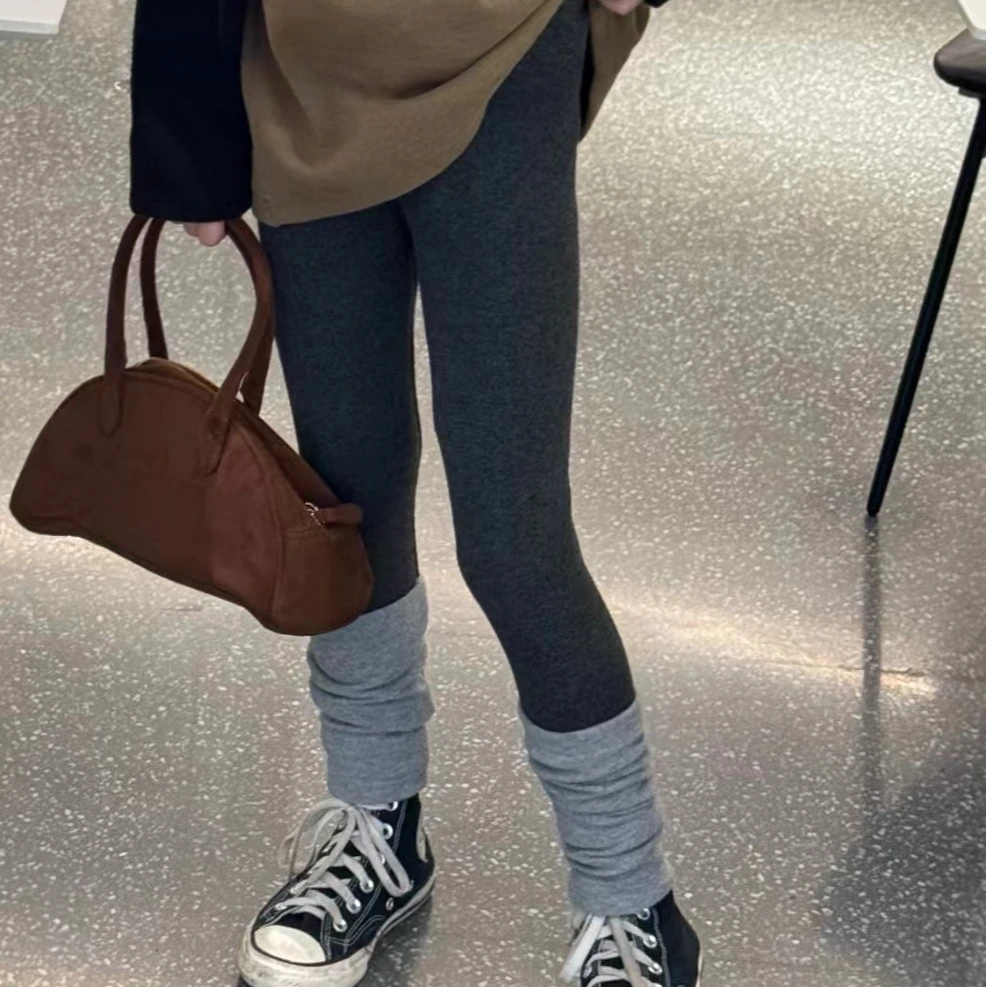 22024冬季新品女童欧范百搭弹力修身加厚加绒瑜伽裤打底裤L385