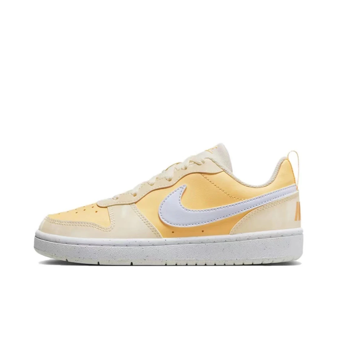Nike耐克女鞋2023冬新款COURT白黄低帮板鞋运动休闲鞋 DV5456-107