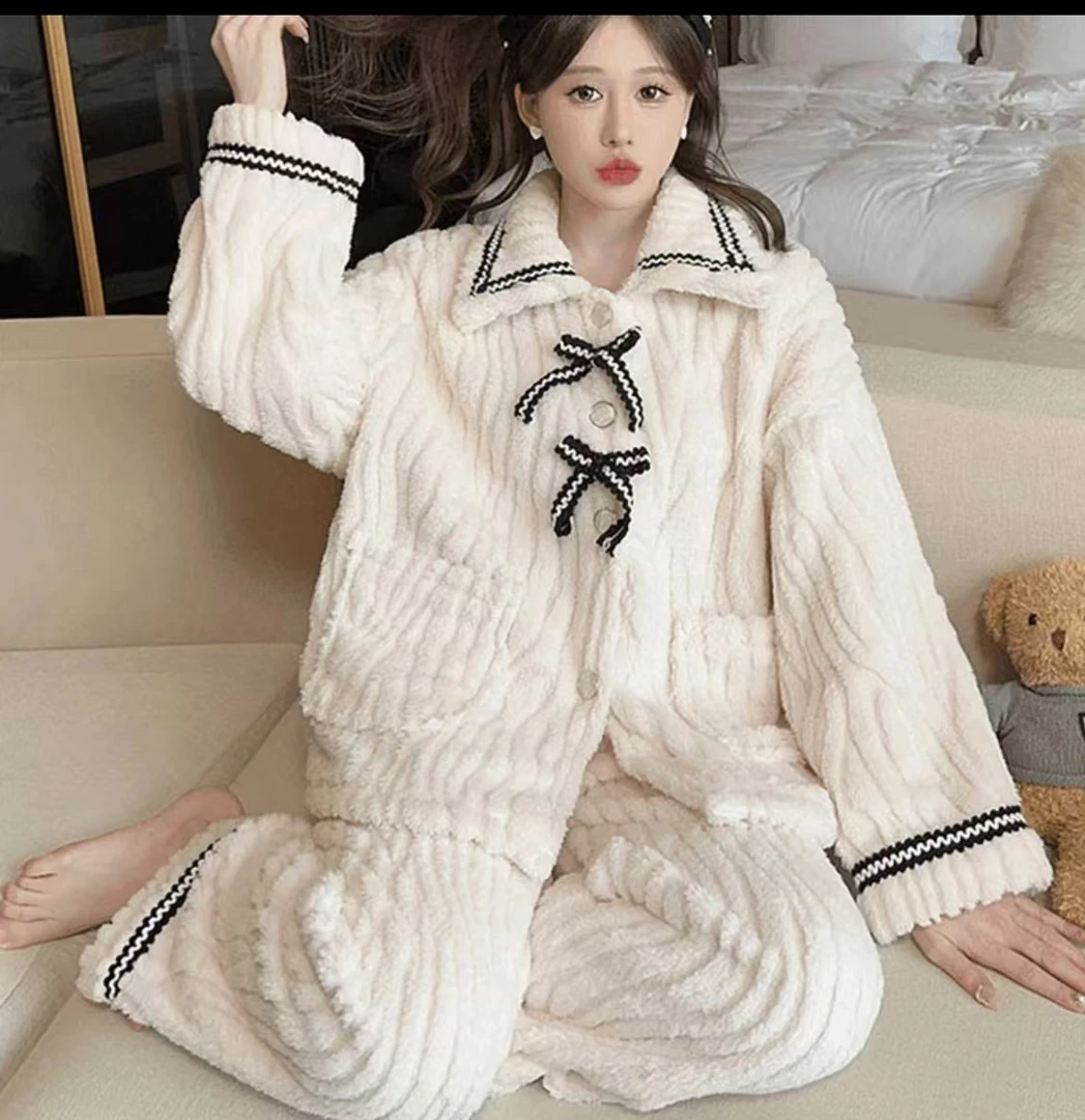 【范范专属】女士长袖秋冬季甜美睡衣011