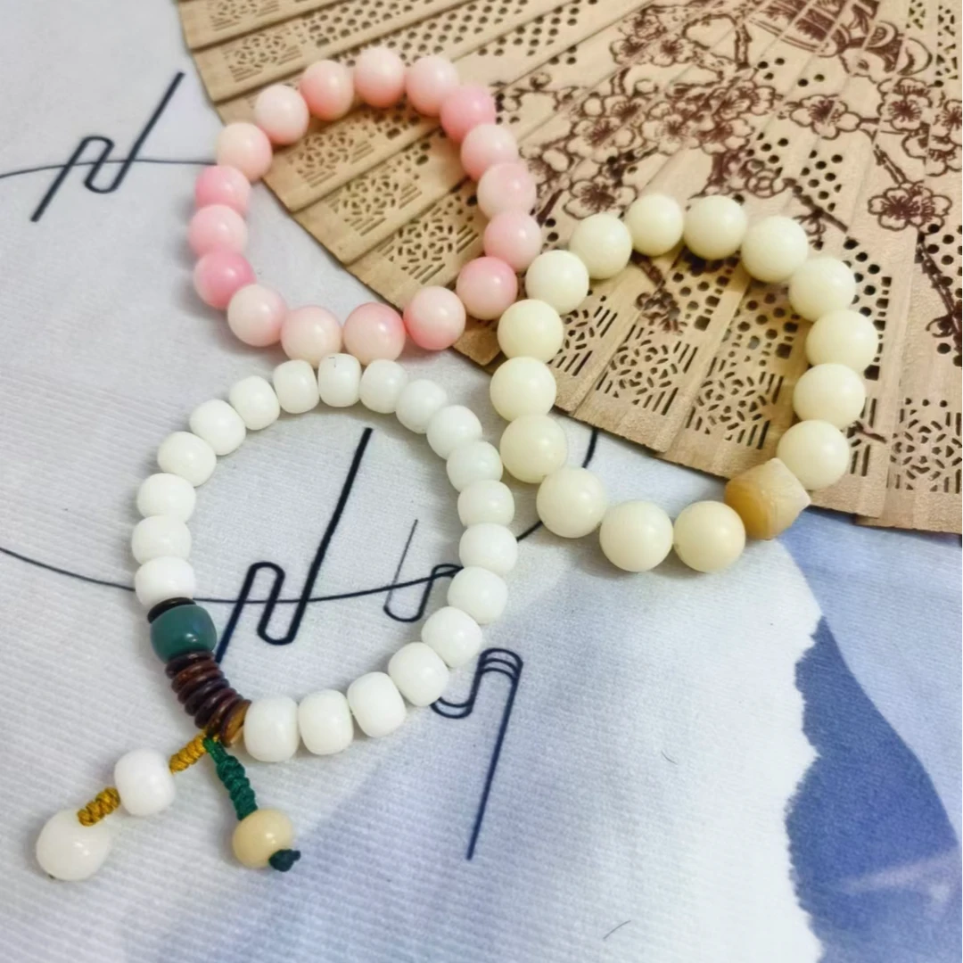 天然原生态白玉菩提手串女生百搭气质国风款