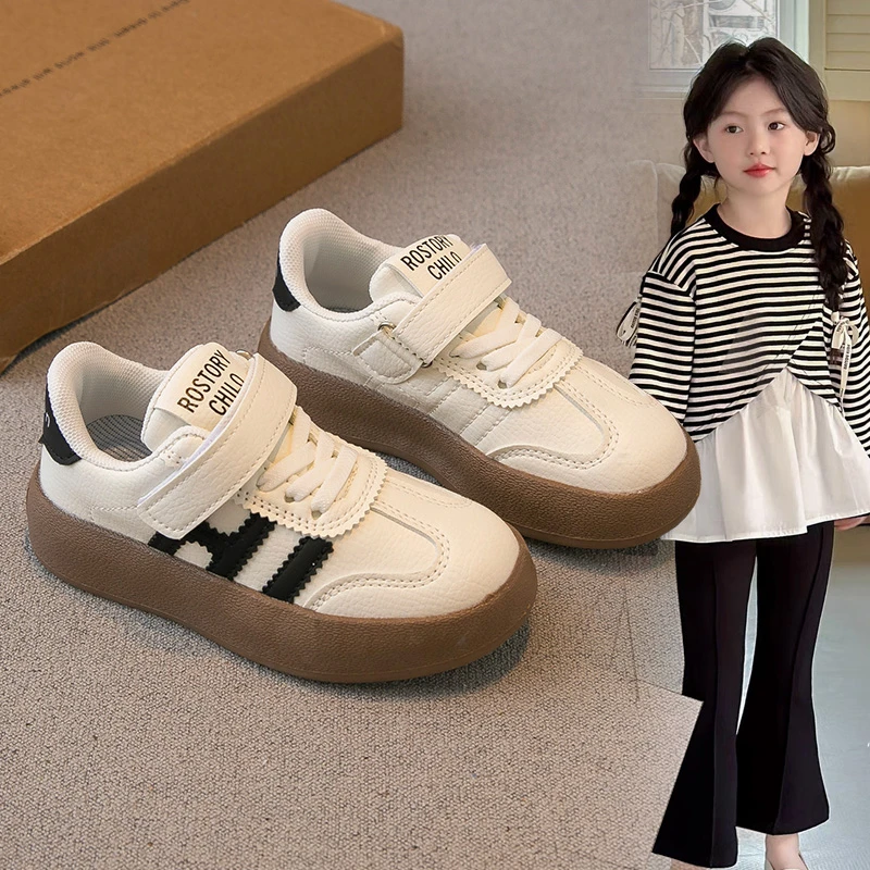 ABC女童运动鞋2024秋冬新款男童鞋子德训鞋儿童板鞋小白鞋单鞋潮