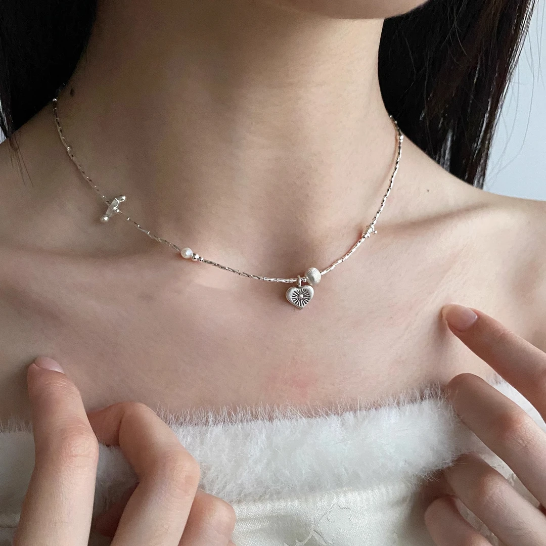 铜合金项链 温柔小众设计高级感锁骨链情侣项链女