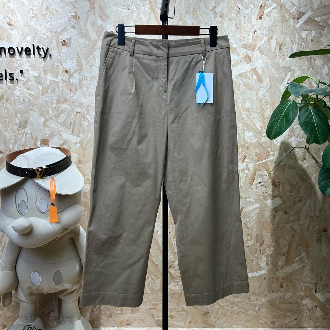 99新 MaxMara weekend卡其色直筒西裤 ys000004