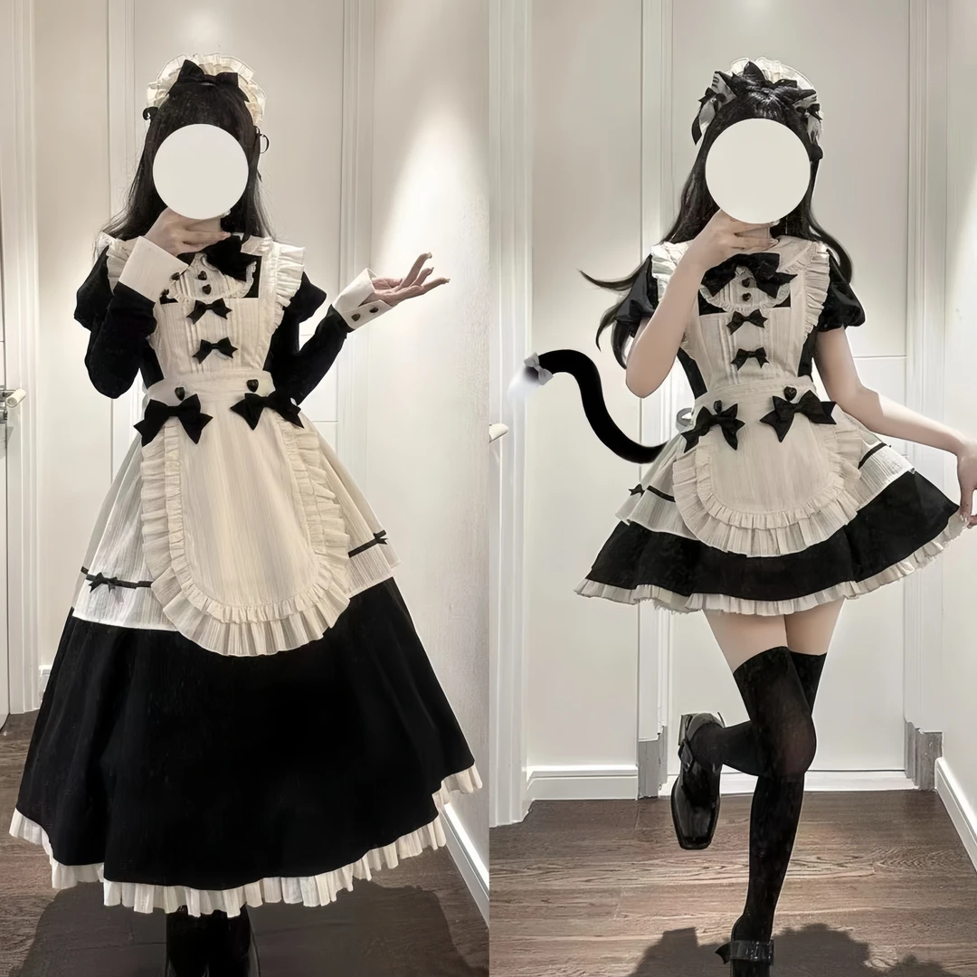 【古典女仆Lolita】现货 洛丽塔围裙 古典女仆装大摆裙全款连衣裙