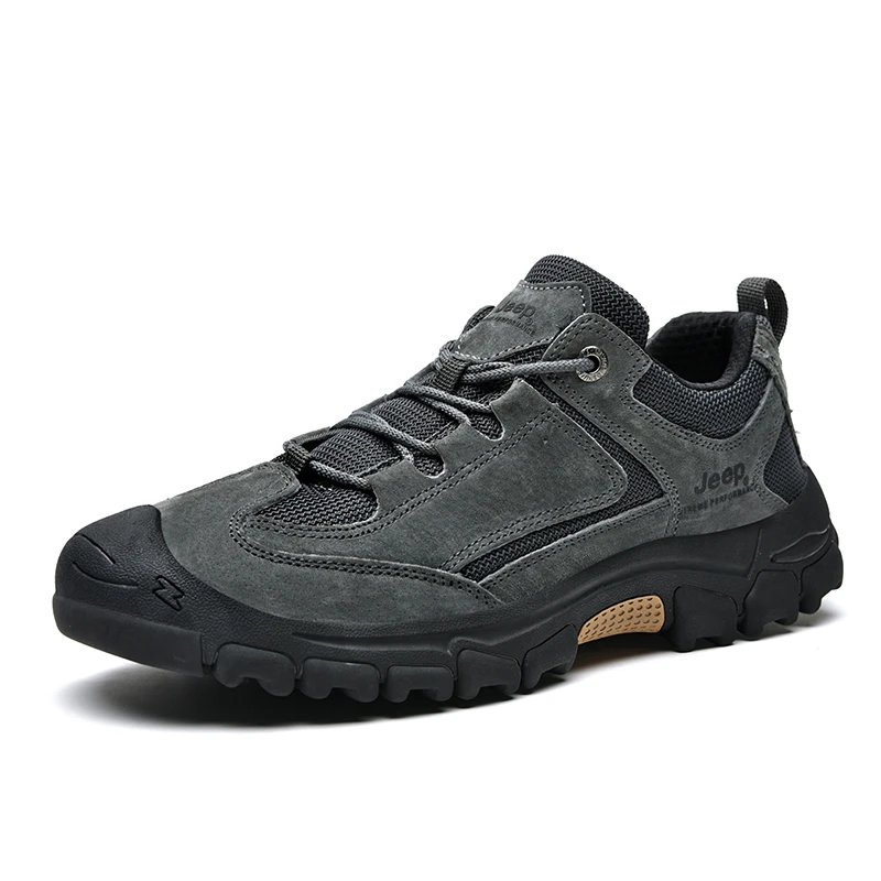 JEEP/吉普户外徒步登山鞋男软底耐磨防滑夏新款透气运动跑步男鞋