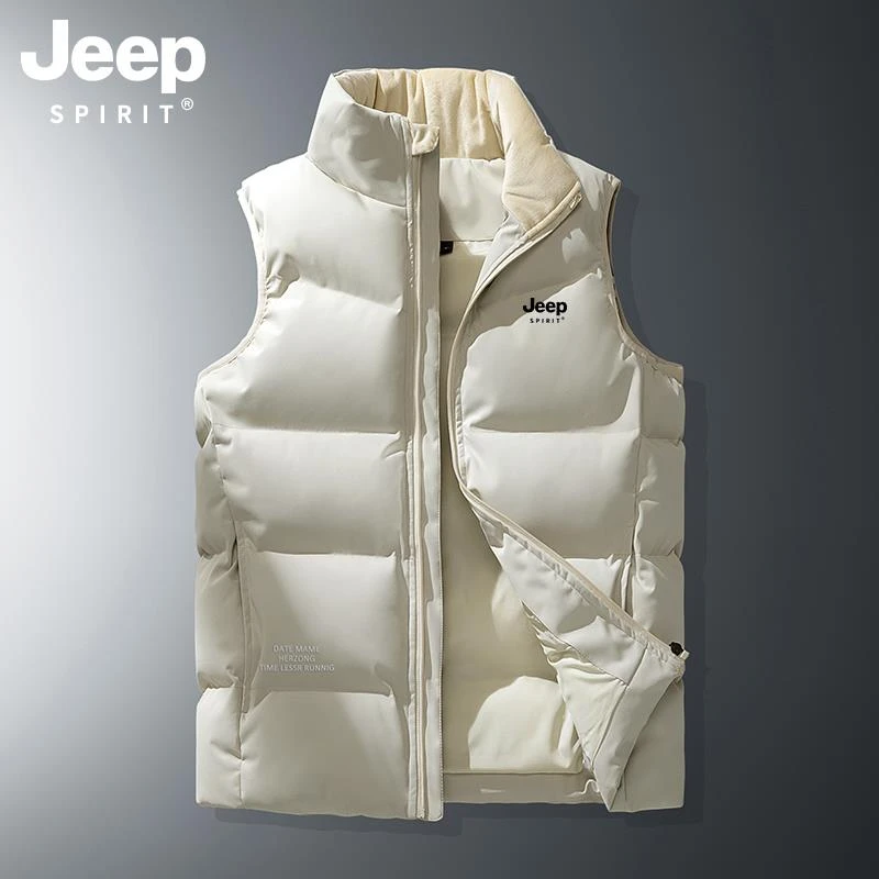 JEEPSPIRITIT新款休闲羽绒马甲加厚外套男士背心青年大码坎肩批发