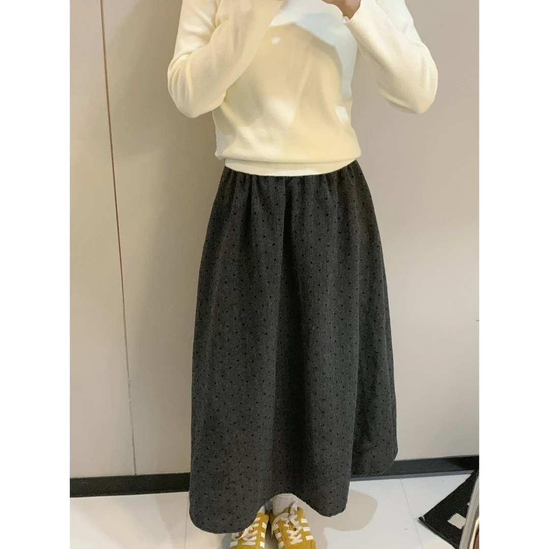 一颗晏 慵懒休闲高腰显瘦半身裙秋冬女高级感
