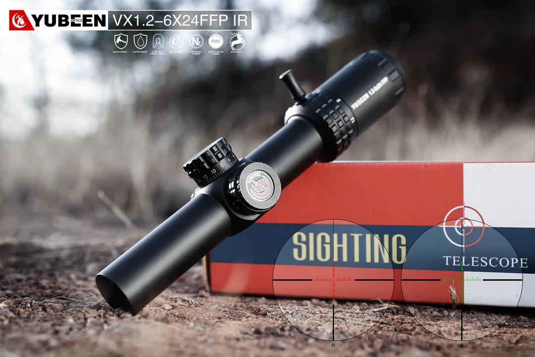 YUBEEN/驭兵VX1.2-6X24FFP IR 前置 数字风偏玻璃板分化 望远镜
