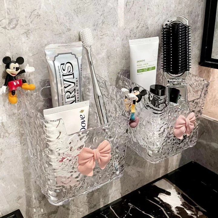 废弃洗脸收纳盒收纳壁挂亚克力洗漱置物架棉柔巾面巾纸卫生间打孔