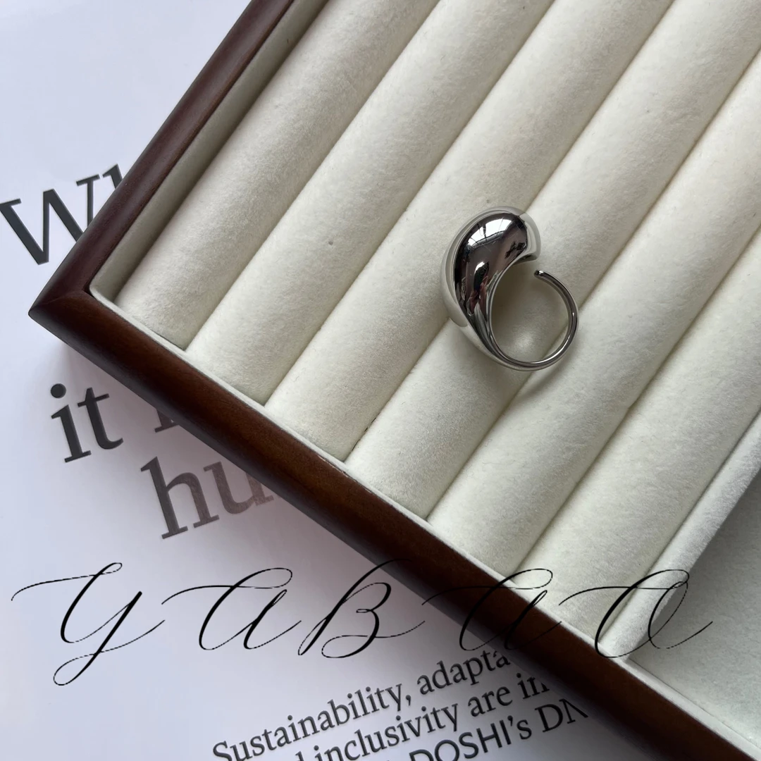 铜合金戒指 极简风大牌戒指甜酷辣妹街潮开口戒气质简约素款小众