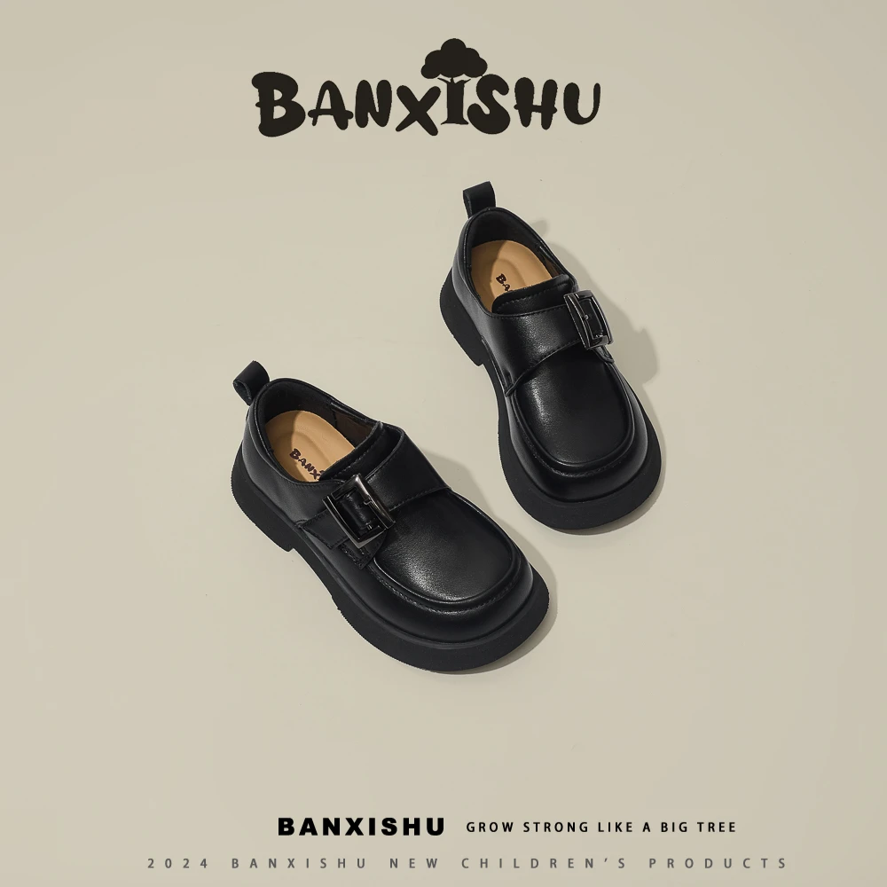 BANXISHU/班喜树男童皮鞋春秋新款童鞋儿童演出鞋女童英伦公主鞋