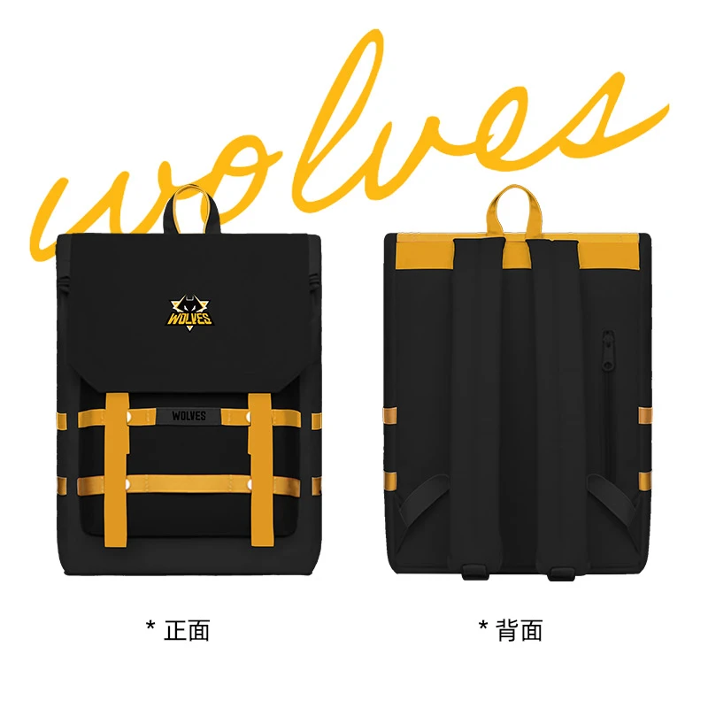 狼队傲伍家族书包背包 高中生大学生旅行百搭大容量电脑包双肩包
