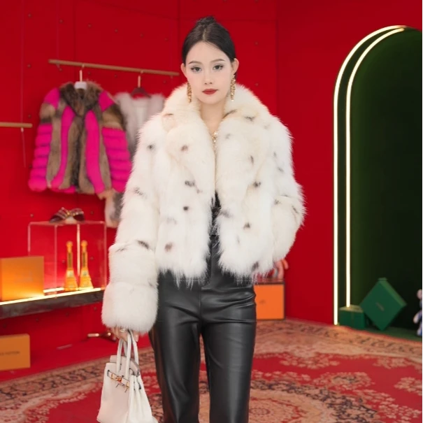 【孤品特价】  狐狸毛皮草外套v16723ym 瑶瑶