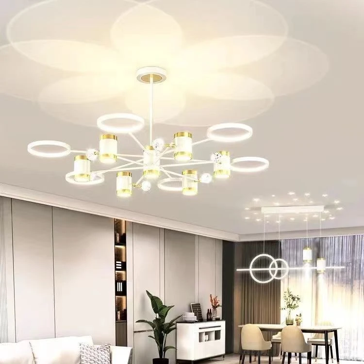 蔓诗晴灯具灯饰2023最新款中山北欧客厅吊灯现代简约轻奢灯具全屋