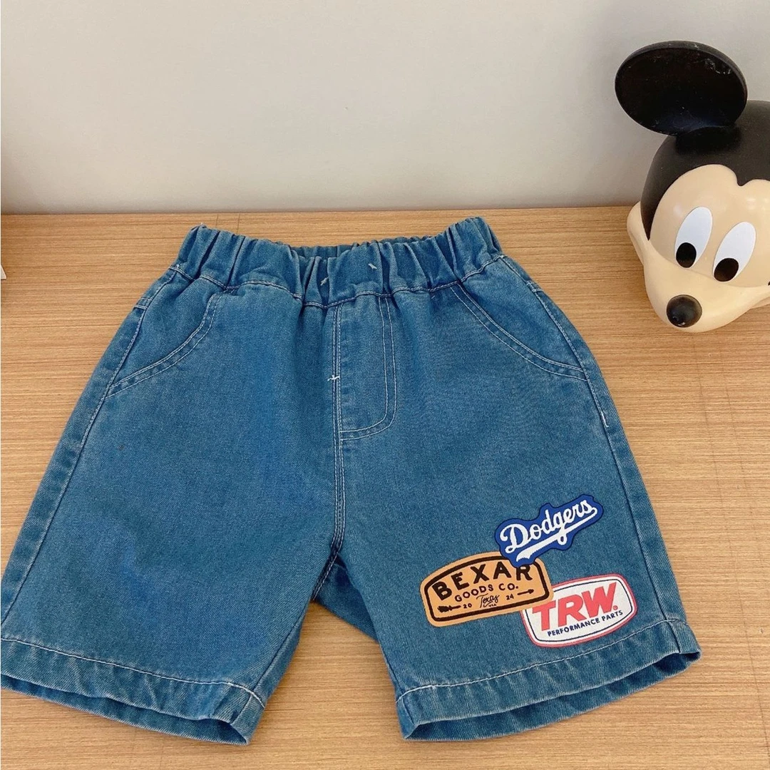 花编~牛仔短裤7256