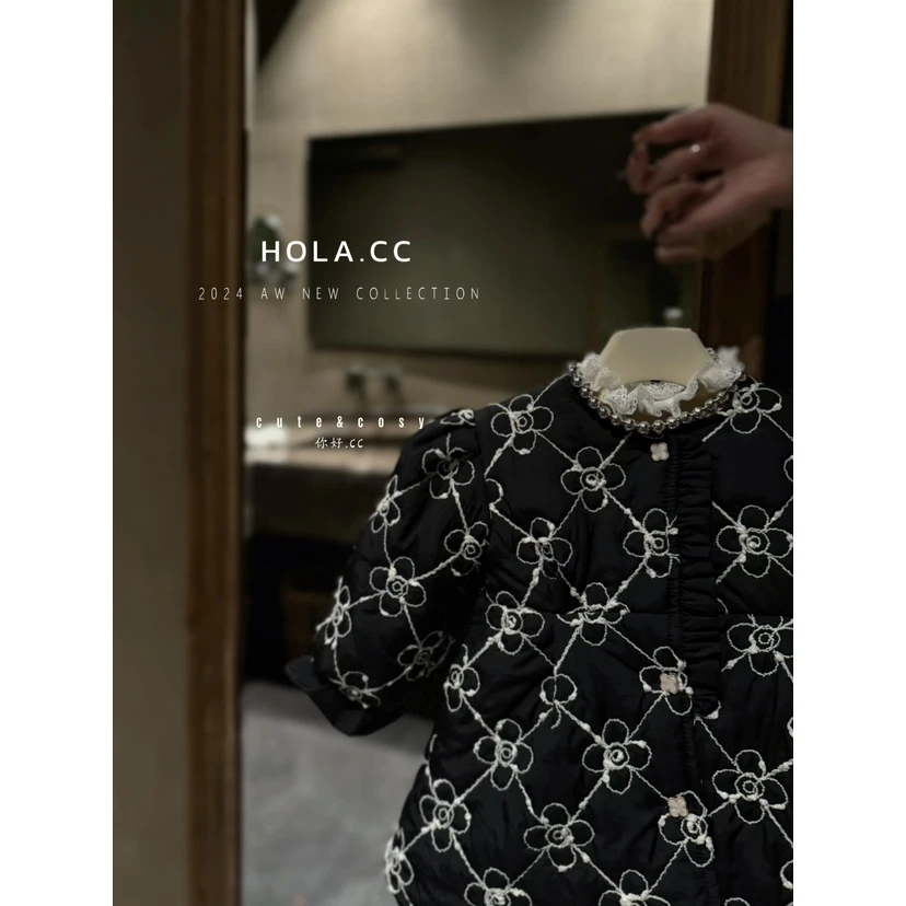 HOLA.CC·冬~花绣长棉衣8641