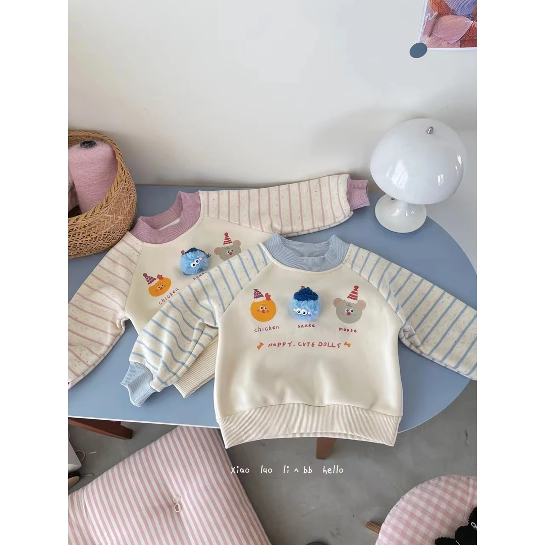 XL莉·冬~卡通条纹卫衣89573